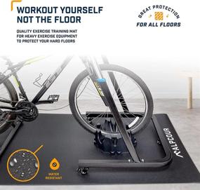 img 3 attached to Alpcour Bike Trainer Mat – Premium Water-resistant Anti-slip Carpet for Indoor Gym Workout Cycling – Floor Protection with Noise Insulation – 36”x78” Multipurpose