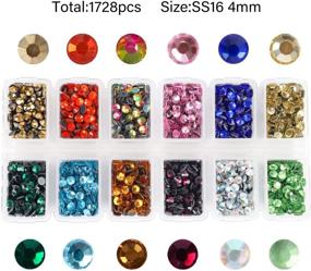 img 2 attached to Outuxed 8496Pcs Rhinestones Flatback Crystal