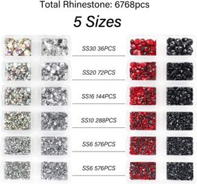 img 3 attached to Outuxed 8496Pcs Rhinestones Flatback Crystal