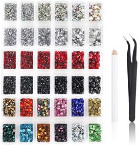 img 4 attached to Outuxed 8496Pcs Rhinestones Flatback Crystal