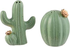 img 2 attached to 🌵 Kitchen and Restaurant Accessories - Grasslands Road Ceramic Cactus Salt and Pepper Shaker Set - Ideal Cactus Gift