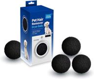 🐾 6-pack of pet hair removing foam dryer balls: eliminate soft fur and hair debris from laundry and clothing. reduce reliance on lint rollers for a fresh, pristine appearance. logo