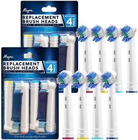 img 4 attached to 🪥 8 Pro Style Professional White Replacement Brush Heads with 3D Whitening, Compatible with Oral-B Braun Electric Toothbrush - Perfect for Oral-B Kids Care 1000 and More!