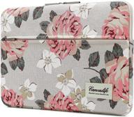 🌸 canvaslife pink rose pattern 13 inch canvas laptop sleeve with pocket - stylish and protective case for 13 inch & 13.3 inch laptops logo