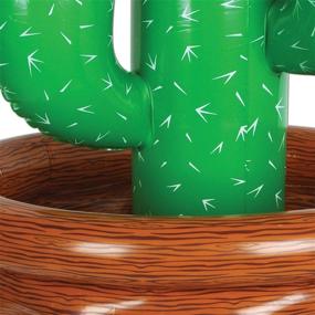 img 1 attached to 🌵 Inflatable Cactus Cooler - Conveniently Holds 24 Cans, Ideal Party Accessory!