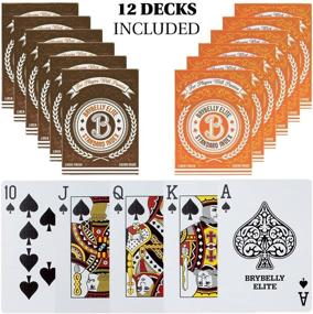 img 2 attached to 🃏 Premium Quality Brybelly Elite Medusa Back Casino Playing Cards - Wide Size/Regular Index - Set of 12 Decks