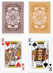 img 3 attached to 🃏 Premium Quality Brybelly Elite Medusa Back Casino Playing Cards - Wide Size/Regular Index - Set of 12 Decks