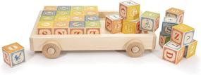 img 3 attached to Uncle Goose Classic Blocks Wagon