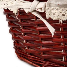 img 1 attached to 🧺 KINJOEK Wicker Woven Basket - Multipurpose Willow Basket with Handle for Storage and Decoration