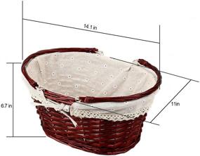 img 2 attached to 🧺 KINJOEK Wicker Woven Basket - Multipurpose Willow Basket with Handle for Storage and Decoration