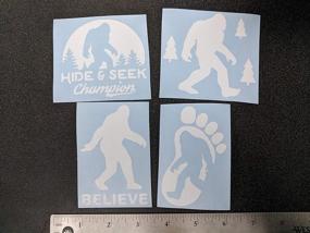 img 3 attached to 🏞️ White Hide and Seek Champion Decals: Sasquatch, Bigfoot