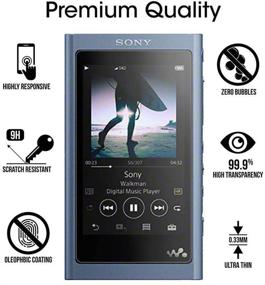 img 2 attached to 📱 Premium 2pcs Tempered Glass Screen Protector for Sony A55 & Walkman NW-A50 Series - Ultra Clear & Protective Film