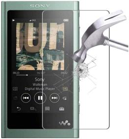 img 3 attached to 📱 Premium 2pcs Tempered Glass Screen Protector for Sony A55 & Walkman NW-A50 Series - Ultra Clear & Protective Film