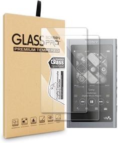 img 4 attached to 📱 Premium 2pcs Tempered Glass Screen Protector for Sony A55 & Walkman NW-A50 Series - Ultra Clear & Protective Film