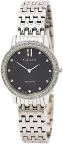 img 1 attached to Citizen Eco Drive из нержавеющей стали с силуэтом Crystal