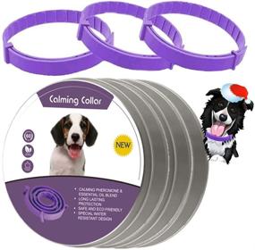img 4 attached to 🐶 leQuiven Calming Collar for Dogs - Pack of 3, Long-lasting Anxiety Relief with Pheromones, Adjustable Waterproof Collars for Small, Medium & Large Breeds up to 24 Inches