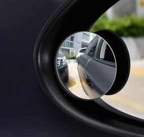 img 1 attached to 🚗 Повышение безопасности с 2 шт. Автомобильное зеркало слепых зон: выпуклое, безрамное, широкоугольное стеклянное зеркало заднего вида для всех автомобилей, грузовиков и внедорожников