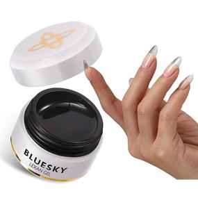 img 4 attached to 💅 Bluesky Clear Builder Gel for Nails - Quick Dry in 5 Seconds | Hard Gel Builder for Nail Extensions | Thick Texture | Long Lasting & Easy for Nail Art Design | Ideal for Nail Salon and Home DIY | 30G