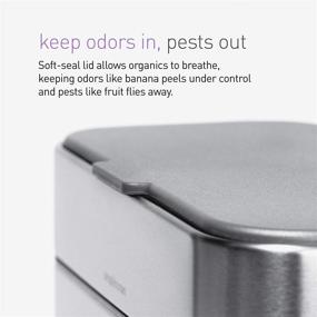 img 2 attached to 🔄 Efficient and Versatile simplehuman Compost Caddy: 4 Liter Detachable Countertop Bin in Brushed Stainless Steel