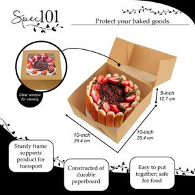 img 1 attached to 🍰 Showcasing Sweet Treats: Spec101 Square Cake Boxes with Window