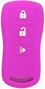 img 2 attached to SEGADEN Silicone Cover Protector Case Holder Skin Jacket Compatible With NISSAN 3 Button Remote Key Fob CV2507 Purple