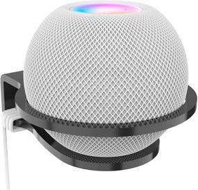 img 3 attached to Прочный черный кронштейн для крепления Apple Homepod Mini из акрила с прозрачным управлением кабелями - аккуратная и эффективная подставка для Homepod Mini - 1шт.