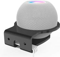 прочный черный кронштейн для крепления apple homepod mini из акрила с прозрачным управлением кабелями - аккуратная и эффективная подставка для homepod mini - 1шт. логотип