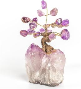 img 4 attached to 🌳 Gemspire Amethyst Crystal Tree: Money Tree Crystal Decor with Natural Polished Stones & Cluster Base - Bonsai Tree of Life for Feng Shui Enthusiasts - Approx 4.5-5.5 inches Tall