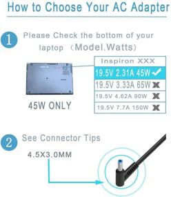 img 1 attached to 💡 High-Quality Blue Tip Chromebook Charger for HP Chromebook 11 14 G3 G4 G5 EE Laptop - 45W AC Adapter