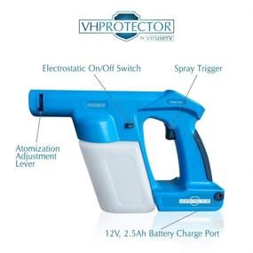 img 3 attached to 🦠 Viruserv Electrostatic Disinfectant Sprayer - Safely Sanitizes Home, Office, Restaurant, Gym, Vehicle Interiors | Cordless, Rechargeable Battery Included