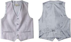 img 2 attached to 👔 Charcoal 4-Piece Formal Set for Boys by Spring Notion