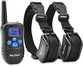 img 4 attached to 🐶✨ Petrainer PET998DRB2 Ошейник для тренировки двух собак: подзаряжаемый водонепроницаемый пульт для собак с звуковым сигналом, вибрацией и статическими функциями, радиус действия до 1000 футов.