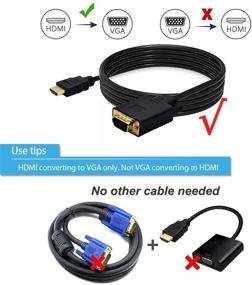 img 3 attached to 🔌 VAlinks HDMI to VGA Adapter - 1080P Video Converter, Male to Male, 6ft