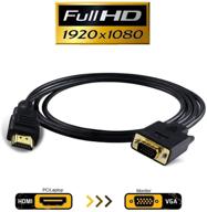 🔌 valinks hdmi to vga adapter - 1080p video converter, male to male, 6ft logo