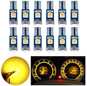 img 4 attached to Nanpoku T5 LED Bulbs 74 73 37 2721 LED Bulb Canbus Error Free: Amber Indicator Lights for Car Dashboard & Instrument Panel