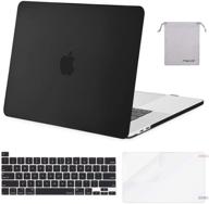 🖥️ mosiso macbook pro 16 inch case 2020 2019 - full protection bundle: hard shell case, keyboard cover, screen protector, storage bag (black) logo