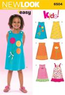 👗 непринужденный стиль для девочек: комплект выкройки нарядного платья simplicity u06504a без рукавов, размеры 3-8 логотип