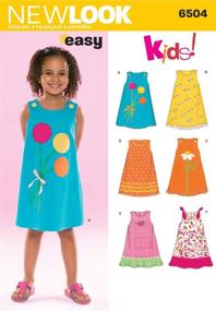 img 1 attached to 👗 Effortless Style for Girls: Simplicity U06504A Sleeveless Dress Sewing Pattern Kit, Sizes 3-8