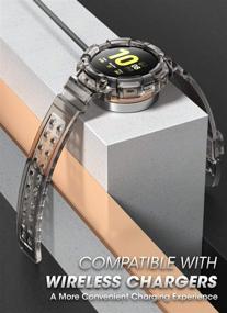 img 2 attached to 🌟 Прочный защитный чехол для Galaxy Watch Active 2 - SUPCASE Unicorn Beetle Pro Series с ремешками - 44 мм FrostBlack - Выпуск 2019 года.