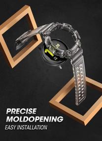 img 1 attached to 🌟 Прочный защитный чехол для Galaxy Watch Active 2 - SUPCASE Unicorn Beetle Pro Series с ремешками - 44 мм FrostBlack - Выпуск 2019 года.