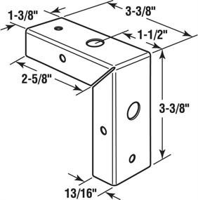 img 1 attached to 🔧 Prime-Line N 7195 Bi-Fold Door Corner Repair Bracket - Steel, Zinc Plated (Pack of 2) - 1-3/8 in.