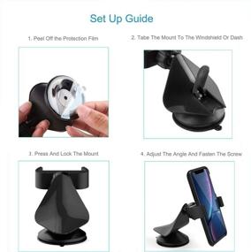 img 1 attached to 📱 Arteck Universal Car Mount Holder: 360° Rotation for iPhone 13, Android Phones & GPS
