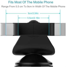 img 2 attached to 📱 Arteck Universal Car Mount Holder: 360° Rotation for iPhone 13, Android Phones & GPS
