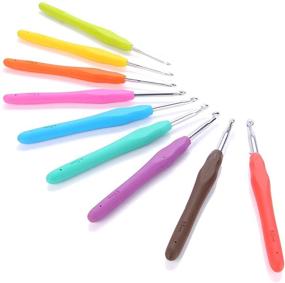 img 2 attached to 🧶 Enhance Your Crochet Experience with LIHAO's 9 Piece Set of Ergonomic Crochet Hooks Featuring Non-Slip Rubber Handles