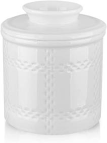 img 4 attached to Ceramic Butter Porcelain Crock Container Collection by Joyroom - Enhance Your Kitchen Décor and Preserve Butter