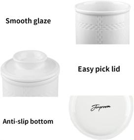 img 2 attached to Ceramic Butter Porcelain Crock Container Collection by Joyroom - Enhance Your Kitchen Décor and Preserve Butter