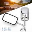 motorcycle mirrors rectangle rearview compatible logo
