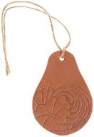 nrs strawberry roan hand-tooled leather car air freshener logo