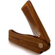 🧔 folding wooden comb by altobravo - versatile men's grooming tool for hair, beard, and mustache styling - compact, heavy duty sandal wood comb for daily use - perfect pairing with beard oils and balms logo