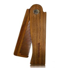 img 3 attached to 🧔 Folding Wooden Comb by altobravo - Versatile Men's Grooming Tool for Hair, Beard, and Mustache Styling - Compact, Heavy Duty Sandal Wood Comb for Daily Use - Perfect Pairing with Beard Oils and Balms